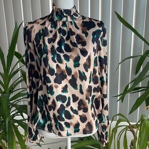 NWOT SHEIN Animal, print, silky top size large
